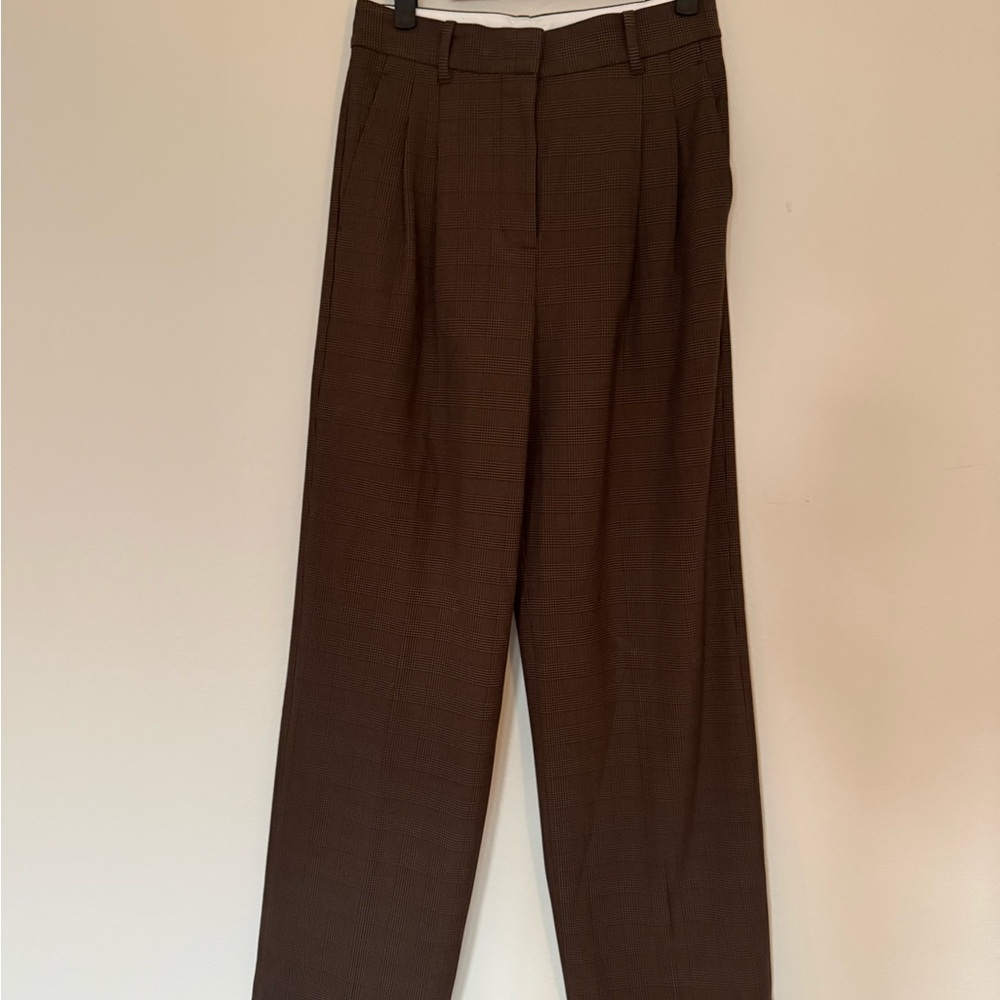 Effortless pants in brown twill